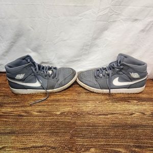 Gray and white Air Jordan's